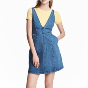Denim pinafore dress